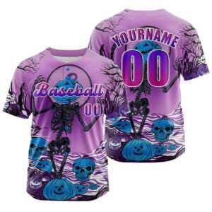 Custom Purple Button Down Baseball Jersey for Men Women Adult Youth Print Name Number Logo