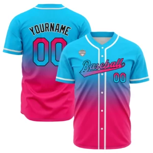 Custom Gradient Baseball Jerseys Personalized Name Number Logo