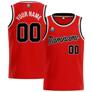 Custom Stitched Basketball Jersey for Men, Women And Kids Red-Black-White