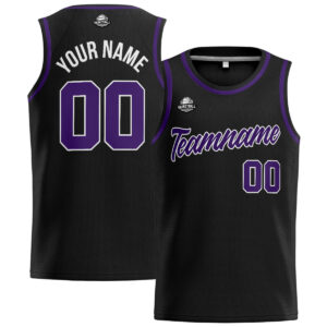 Custom Stitched Basketball Jersey for Men, Women And Kids Black-Purple